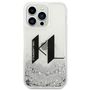 Karl Lagerfeld Liquid Glitter Big KL case for iPhone 14 Pro - silver, Karl Lagerfeld 3666339085704 3666339085704