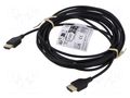 Cable; HDMI plug,both sides; HDCP 2.2,HDMI 2.0,slim; 5m; black GOOBAY GOOBAY-75296
