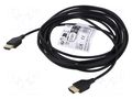 Cable; HDMI plug,both sides; HDCP 2.2,HDMI 2.0,slim; 5m; black GOOBAY GOOBAY-75296