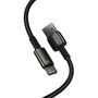 Baseus Tungsten Gold cable USB-A - USB-C 480Mb/s 100W 2m black (CAWJ000101), Baseus 6932172618094 6932172618094