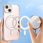 Clear Magnetic Case with MagSafe for iPhone 14 with a silver ring - transparent, Hurtel 5907769349645