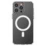 Clear Magnetic Case with MagSafe for iPhone 14 Pro Max with silver ring - transparent, Hurtel 5907769349676