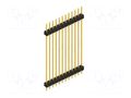 Connector: pin strips; pin header; male; PIN: 12; 3A; 250V; THT; 1x12 FISCHER ELEKTRONIK SL5.415.12.G
