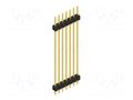 Connector: pin strips; pin header; male; PIN: 7; SL 5; 3A; 250V; THT FISCHER ELEKTRONIK SL5.415.7.G