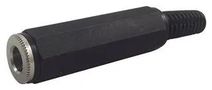 SOCKET, 6.35MM JACK, FREE, BLACK KLK 3