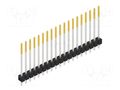 Connector: pin strips; pin header; male; PIN: 19; THT; 3A; 250V; 1x19 FISCHER ELEKTRONIK SL11.240.19.S