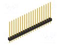 Connector: pin strips; pin header; male; PIN: 20; THT; 3A; 250V; 1x20 FISCHER ELEKTRONIK SL11.240.20.G