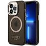 Guess GUHMP14XHTCMK iPhone 14 Pro Max 6.7" black/black hard case Gold Outline Translucent MagSafe, Guess 3666339069612 3666339069612