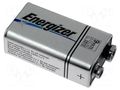 Battery: alkaline; 6F22; 9V; non-rechargeable; 1pcs; Max Plus ENERGIZER BAT-6LR61/EGU