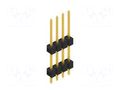 Connector: pin strips; pin header; male; PIN: 4; THT; 3A; 250V; SL 13 FISCHER ELEKTRONIK SL13.122.4.G