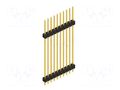 Connector: pin strips; pin header; male; PIN: 10; THT; 3A; 250V; 1x10 FISCHER ELEKTRONIK SL13.365.10.G