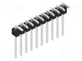 Connector: pin strips; pin header; male; PIN: 10; THT; 3A; 250V; 1x10 FISCHER ELEKTRONIK SL18.108.10.Z