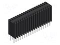 Connector: pin strips; socket; female; PIN: 36; THT; 1.5A; 125V; 2x18 FISCHER ELEKTRONIK BLM.KG.2.36.Z