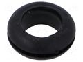 Grommet; Ømount.hole: 14.2mm; Øhole: 11mm; black; 0÷80°C; PVC ESSENTRA ESS-10070154