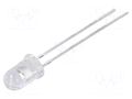LED; red; 5mm; 5800÷7000mcd; 90°; Front: convex; 2.1÷2.6VDC; 182mW OPTOSUPPLY OS5RKA5B91A