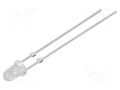 LED; blue; 3mm; 4200÷5800mcd; 30°; Front: convex; 2.9÷3.4VDC; 102mW OPTOSUPPLY OSB5DA3131C