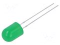 LED; green; 8mm; 750÷1120mcd; 30°; Front: convex; 2.9÷3.4VDC; 102mW OPTOSUPPLY OSG5TA8B34B