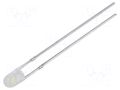 LED; white warm; 3mm; 750÷1120mcd; 40°; Front: convex; 2.9÷3.4VDC OPTOSUPPLY OSM5YK3C42A