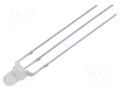 LED; orange,green; 3mm; 60°; Front: convex; 2.1÷2.6VDC; -30÷85°C OPTOSUPPLY OSOGHC3162A