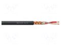 Wire: microphone cable; black; Cu; -25÷65°C; PVC; Package: 500m REDS MUSIC MIC-101/500