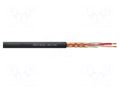 Wire: microphone cable; black; Cu; -25÷65°C; PVC; Package: 500m REDS MUSIC MIC-T100/500