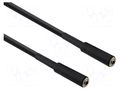 Cable; Jack 3.5mm socket,both sides; 1m; black; Øcable: 6mm; PVC REDS MUSIC AU2510