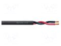 Wire: loudspeaker cable; 2x1.5mm2; stranded; Cu; black; PVC REDS MUSIC SP-100/500