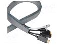 Cable box; multi use; grey; L: 1m; polyester; Ø: 35mm LOGILINK PC-KAB0073