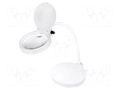 Desk magnifier; with backlight; 8dpt,32dpt; Ø100mm; 2.5W; 6800K LOGILINK PC-WZ0067