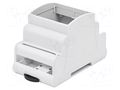 Enclosure: for DIN rail mounting; No.of mod: 3 ELBAG MR3/TK-GR-AL