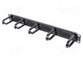 Cable organizer; 1U; black; Standard: 19" LANBERG AK-1203-B