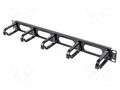 Cable organizer; 1U; black; Standard: 19" LANBERG AK-1205-B