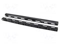 Cable organizer; 37U; black; vertical LANBERG AK-1209-B