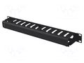 Cable organizer; 1U; black; Standard: 19" LANBERG AK-1704-B