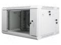 Enclosure: rack cabinet; Standard: 19"; 6U; grey; Z: 600mm; X: 600mm LANBERG WF02-6606-10S