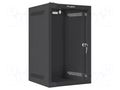Enclosure: rack cabinet; Standard: 10"; 9U; black; Z: 310mm; X: 280mm LANBERG WF10-2309-10B