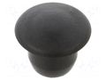 Stopper; H: 9mm; push-in; Flange dia: 15mm; black; Ømount.hole: 10mm ESSENTRA ESS-10060650