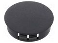 Stopper; H: 11.5mm; push-in,snap-fastener; Flange dia: 38mm; black ESSENTRA ESS-10021101