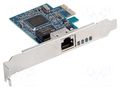 PC extension card: PCIe; PCIe,RJ45 socket; brackets on slot LANBERG PCE-1GB-001