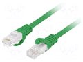 Patch cord; U/UTP; Cat: 6; RJ45 plug,both sides; stranded; Cu; 1m LANBERG PCU6-10CU-0100-G