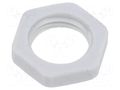 Nut; M16; 22mm; light grey; Thread: metric; Pitch: 1.5; KMK-PA-OB HELUKABEL HELU-94631