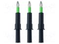 Connector: 4mm banana; adapter; 6A; 600V; black; 141mm; 3pcs; IP40 GOSSEN METRAWATT GM-Z500V