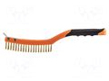 Brush; wire,scraper; brass; 345mm; Number of rows: 3 NEO TOOLS NEO-39-032