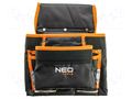Waist bag; tool case; black-orange; poliester 1680D; 295x260mm NEO TOOLS NEO-84-334