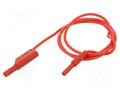 Test lead; 32A; insulated; Urated: 1kV; Len: 1m; red; Material: brass HIRSCHMANN T&M MALSWS-B100/2.5RT