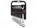 Wrench-set; combination spanner,with ratchet; 12pcs. PROLINE PRE-35146
