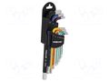 Wrench-set; hex key; 1.5mm,2mm,2.5mm,3mm,4mm,5mm,6mm,8mm,10mm PROLINE PRE-48312