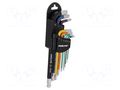 Wrench-set; hex key,spherical; S2 steel; 9pcs. PROLINE PRE-48313
