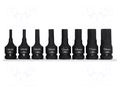 Wrench-set; hex key,socket spanner,impact; Mounting: 1/2"; 8pcs. PROLINE PRE-18491