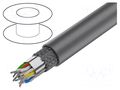 Wire; EcoCable Mini; 8x2x26AWG; MPPE; dark grey; 300V; 30.5m; 100ft ALPHA WIRE 78368-SL005